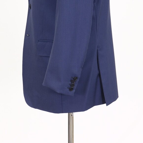 ISAIA 42S Blue Blazer Sport Coat Jacket 2-Button Stripe T457 - Picture 6 of 11